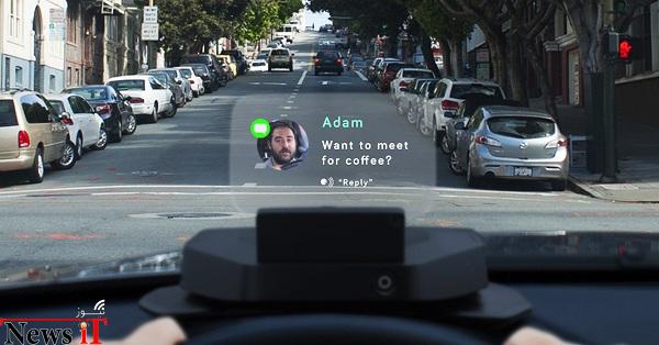 گجت Navdy برای نمایش اطلاعات موبایل بصورت واقعیت افزوده در حین رانندگی ‎