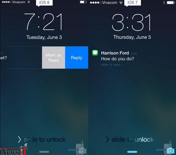 تفاوت iOS 7 با iOS 8 به روایت تصویر