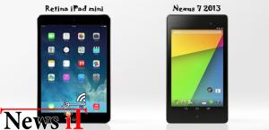 مقایسه اجمالی میان تبلت های رتینا آیپد مینی Retina iPad mini اپل و نسخه ۲۰۱۳ نکسوس Nexus 7