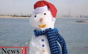 دوبی با برف به استقبال کریسمس می رود