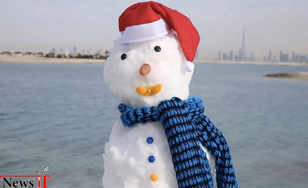 دوبی با برف به استقبال کریسمس می رود