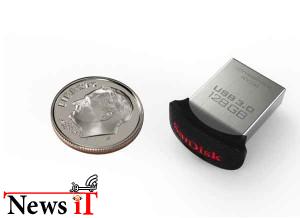 کوچکترین فلش مموری دنیا با 128 گیگابایت حافظه با پشتیبانی از USB 3.0