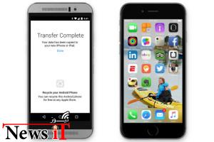 مهاجرت از اندروید به IOS اپل با اپلیکیشنMove to iOS