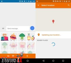 امکان ارسال استیکر و موقعیت جغرافیایی به نسخه جدید پیام رسان گوگل اضافه شد