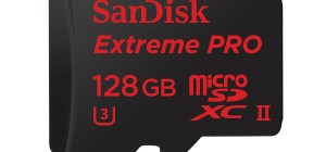 سن دیسک از یک کارت حافظه microSD با سرعت انتقال ۲۷۵ مگابایت در ثانیه پرده برداشت